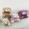 Muñeco de conejo con pajarita, colgante de peluche, muñeco de oso de dibujos animados, colgante para bolso, regalo, juguete para niños
