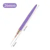 Yihua Le Set de 5 Pinceles Morados para Uñas de Mango Corto, Pinceles Finos, Pinceles Ultra Delgados para Dibujo, Pinceles para Dibujo a Mano