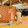 Llavero de oso de color gelatina de dibujos animados creativo con esmalte, muñeco de personalidad, colgante estilo Ins para bolsa, regalo pequeño al por mayor