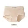 [Personalizado] Ropa Interior Femenina de Cintura Media Estilo Francés con Hilo de Color, Algodón Puro, Entrepierna de Seda de Morera Grado 7A, Calzones Transpirables