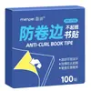 Protector de libro anti-rizado para libros escolares, protectores de esquina transparentes, pegatinas protectoras anti-doblez para libros de texto y cuadernos de primaria