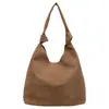 Yaozi 2026 colección de principios de otoño: bolso tote retro de gamuza con textura suave, con un diseño anudado, y se puede llevar como bolso de mano o bolso de hombro