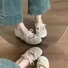 Zapatos Mary Jane Franceses con Lazo para Mujer, Estilo Nuevo Primavera 2025, Elegantes y Versátiles, Adecuados para Combinar con Faldas, Zapatos Pequeños de Piel para Mujer