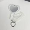Nuevo Set de Espejo y Peine en Forma de Corazón, Accesorio de Bolso Simple y Versátil, Llavero de Peine con Mango Portátil