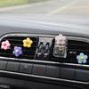 Hyuna Flor Pequeña Salida de Aire Acondicionado de Coche Botella Vacía de Perfume Adornos para Salida de Aire de Coche Suministros para el Interior del Coche