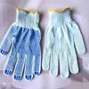 G182 Guantes de Gasa de Algodón Engrosados para Protección Laboral Antideslizantes para Obra de Construcción Ropa para Trabajadores de la Construcción Guantes de Goma con Puntos de Pegamento Resistentes al Desgaste Herramienta