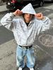 Sudadera con capucha de manga larga holgada extragrande teñida en tie-dye de alta resistencia europea Unisex Otoño Moda Versátil Top Tendencia