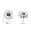 25mm Acrílico Transparente Duas Cores Colorido Girassol Furo Passante Contas Artesanal DIY Corrente de Celular Acessórios de Joia