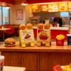 Placa de Restaurante de Fast Food Simulada, Outdoor de Lanchonete, Decoração de Cena em Miniatura, Decoração de Casa de Bonecas, Chaveiro DIY
