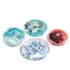 Porta-copos de acrílico com areia líquida personalizados, mercadoria de anime, colecionáveis comemorativos impressos em dupla face, porta-copos de acrílico criativos de anime