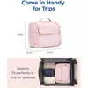 Nova Necessaire da Amazon, Bolsa de Maquiagem de Viagem com Gancho, Caixa Organizadora de Higiene Pessoal à Prova d'Água de Grande Capacidade