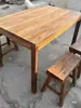 Mesa de Centro y Sillas Vintage, Mesa de Comedor Vieja de Madera de Olmo, Mesa Cuadrada Retro Original de Madera Maciza Desgastada, Taberna, Restaurante de Hot Pot, Mesa y Sillas para Casa de Huéspedes