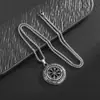 Moda transfronteriza temu AliExpress piel de camarón retro antiguo plata runa brújula pirata colgante accesorios para joyería DIY