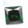 Lote de fábrica 5A quadrado verde escuro zircônia pedra bruta artificial fundo pontudo ângulo reto carro Flor Princesa Quadrado Esmeralda Pedra Branca CZ