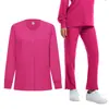 Roupas Prontas para Lavar à Mão Transfronteiriças, Roupas de Manga Longa para Lavar à Mão, Cardigãs para Salão de Beleza, Jaquetas com Botões de Pressão, Uniformes de Trabalho para Médicos e Enfermeiros