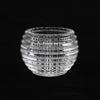 Portavelas de cristal brillante con relieve para velas de aromaterapia, mesa de comedor occidental, luz de lujo, romántico, patrón horizontal, cera de vela, decoración de mesa