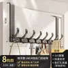 Gancho Trasero para Puerta de Aluminio Espacial Gancho para Ropa Gancho para Abrigos sin Taladro Estante Colgante para Entrada de Dormitorio Estante de Almacenamiento Trasero para Puerta