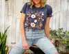Venta al por mayor de fábrica camiseta top de manga corta de moda europea y americana talla grande para mujer algodón gris top para mujer camiseta para mujer 2023