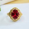 Anillo de Rubí Cultivado Ai Yu Anillo de Corindón Rojo Facetado Anillo Vintage Fábrica Mayorista Dropshipping S4011709