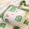 Toalha de Banho de Gaze de Alta Densidade de Seis Camadas com Bordas Largas, Toalha de Banho para Recém-Nascido Bubble Baby, Envoltório de Manta, Estampada para Dropshipping