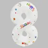 Balões Brancos Impressos com Números de 32 polegadas para Meninas e Decorações de Balão de Aniversário Infantil Balões de Folha de Alumínio Atacado