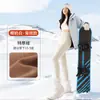 Calças de Tubarão Forradas com Fleece Leggings Quentes de Inverno Cintura Alta Controle de Barriga Roupa Externa Feminina Calças de Yoga Calças Térmicas Espessas Justas