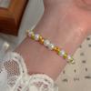 Pulseira de Pérolas Irregulares Francesas Pulseira para Mulheres Nicho Luxo Leve Exquisita Moda Ouro Meia Pulseira Acessórios de Pulseira