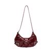 Bolso Cruzado Retro para Mujer, Estilo Sexy Hebilla de Cinturón, Bolso de Mano/Hombro, Bolso Personalizado Plisado para Axila, Bolso Niche para Viajeros