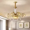 Candelabro de cobre estilo europeo, luz principal para sala de estar, luz de comedor dúplex de lujo americano, luz para estudio y dormitorio, accesorios de iluminación de Zhongshan