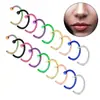 Piercings de Nariz, Pinzas para Nariz, Anillos para Labios, Studs Europeos y Americanos para Labios en Forma de C de Acero Inoxidable, Pinzas para Labios, Anillos para Nariz Electrochapados al Vacío, Sin Perforación Sin Costuras