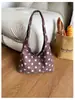 Bolso tote de ante con lunares de alta gama transfronterizo para mujer, nueva colección otoño/invierno 2026, bolso de hombro versátil y de gran capacidad para el trabajo