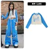 Ropa de moda para niñas de Jazz Dance pasarela moda genial callejera de otoño traje de manga larga para ombligo ropa de actuación hip hop para niñas