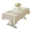 Nuevo Mantel para Mesa de Comedor de Seis Plazas, Color Sólido, Estilo Simple, Cubierta para Mesa de Café, Mantel Rectangular para el Hogar, Impermeable, Imitación Algodón y Lino