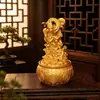 [Fábrica de Origen] Wu Cai Shen Guan Gong Tazón de la Fortuna Adorno Giratorio de Aleación - Dios de la Riqueza Decoración del Hogar, Regalo de Inauguración y Mudanza