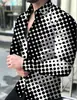 Moderna Camisa de Otoño para Hombre de Manga Larga con Estampado Digital 3D, Elegante Camisa Casual con Cuello de Solapa