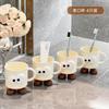 Taza Linda para Enjuague Bucal, Dormitorio de Estudiantes, Taza para Cepillarse los Dientes de Ojos Grandes, Cepillo de Dientes para Parejas, Cepillo de Dientes, Taza para Cepillarse los Dientes Infantil, Artículos de Tocador