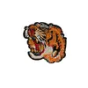 Par de Cabezas de Tigre Pequeñas Estilo Chino al por Mayor con Diseño de Tigre Rugiente, Decoración para Ropa, Parches Bordados Vintage, Parches de Aplicación, Parches Bordados