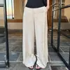 Ls Nueva MarcaEtiqueta Negra Minimalista Marca Grande Principios de Primavera Nueva Moda Minimalista Pantalones Casuales Rectos de Cintura Alta 30383