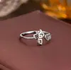 Anillo de Plata de Ley 925 100 Apellidos Familiares Apellido Familiar Anillo para Mujer Nuevo Amor Diseño de Nicho Sentido Anillo de Dedo Abierto Todo-partido Regalo