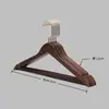 Percha de madera maciza con barra para hoteles, casas de huéspedes y tiendas de ropa, especializada para trajes y abrigos, percha ancha para hombros que no deja marcas