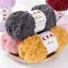 Bola de hilo de pelo grueso imitación pelo hilo de lana pelo largo sombrero de visón bufanda tejida a mano abrigo material tejido diy bolsa