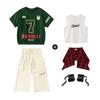 Ropa de moda hip-hop para niños ropa de práctica hiphop para niños verano niños hip-hop americano manga corta ropa para actuación del 1 de junio