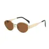 Superventas Transfronterizos Estilo Veraniego Old Money Protección Solar y Protección UV Gafas de Sol Ovaladas Moda para Usar Gafas de Sol de Forma Cóncava