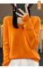 Tricô Feminino Grande Decote V Sem Costura Uma Linha Pronto Para Vestir 100 Lã Estilo Coreano Solto Para Usar Por Baixo Tricô Versátil Novo Trbottomy
