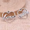 22x19mm 1g Plata Antigua DIY Aleación de Zinc Accesorios para Joyería Colgante Corazón Corazón Corazón Corazón