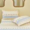 Nuevo Modelo 2026 12686 Funda de Almohada 100% Algodón con Estampado a Cuadros, Artículo Individual para Dormitorio de Estudiantes y Uso en Casa