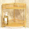 Prateleira de Armazenamento para Lavatório Bancada de Lavatório de Lavabo Rack Dourado de Armazenamento Banheiro Vaso Sanitário Prateleira de Canto para Vaso Sanitário