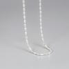 Collar de plata de ley 925 con cuentas de oliva brillantes, estilo sencillo y elegante, estilo frío, para mujer, 2022
