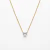 Collar con Colgante de Cruz Corazón de Circonita Cúbica de Colores, 12 Piedras de Nacimiento, Acero de Titanio Chapado en Oro 18k para Mujer, Moderno