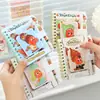 Mi Fei Tu Tu Bobina de Clasificación Snoopy Velcro A7 Cuaderno de Hojas Sueltas Diario Corazón de Niña Cuaderno Planificador